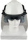 Pyramex Ridgeline Style hard hat with Clear Faceshield, Hard Hat Attachment, and Earmuff white front down