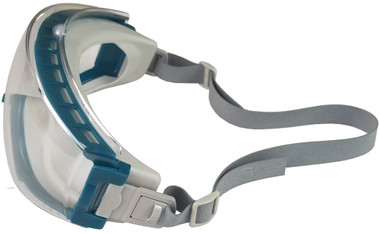 Uvex Stealth Safety Goggles with Clear Lens - Teal Frame ~ Left Side View