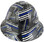 Blue Lives Matter Design Full Brim Hydro Dipped Hard Hat ~ Front View