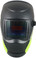 Hydro Dipped Auto Darkening Welding Helmet – 50/50 Carbon Fiber/Lime Design ~ Front View