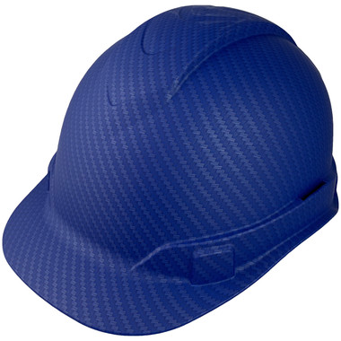Pyramex Cap Style RIDGELINE Hard Hat Blue Pattern - 6 Point Suspensions ~ Left  Side Oblique View