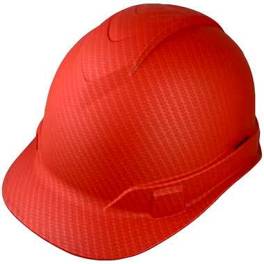 Pyramex Cap Style RIDGELINE Hard Hat Red Pattern - 6 Point Suspensions ~ Left Side Oblique View