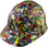 Sticker Bomb 5 Design Cap Style Hydro Dipped Hard Hats - Oblique View