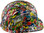 Sticker Bomb 5 Design Cap Style Hydro Dipped Hard Hats - Right Side View