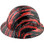 Rip and Tear Design Full Brim Hydro Dipped Hard Hats - Front View