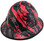 Rip and Tear Design Full Brim Hydro Dipped Hard Hats - with edge Front View