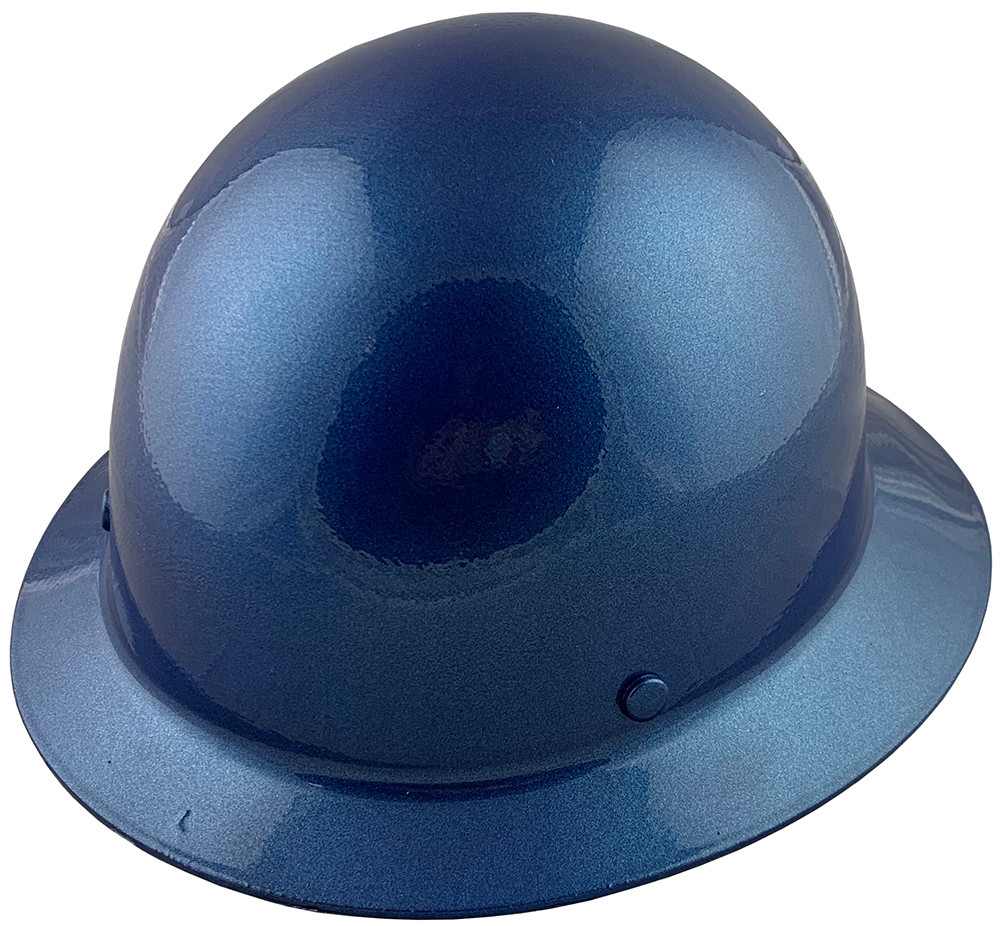 Blue Skull Pattern Full Brim NEW Custom MSA V GARD Full Brim Hard Hat 