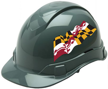 Pyramex Ridgeline Cap Style Hard Hats - Maryland Flag ~ Profile