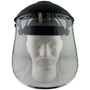 Pyramex Standard Polycarbonate Clear Lens and Bound Edges Faceshield with Headgear
