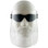 ERB Clip-On Disposable Face Shield with Gateway Mini Starlite Safety Glasses w/ Smoke Lens