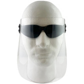 ERB Clip-On Disposable Face Shield with Gateway Starlite Safety Glasses w/ Smoke Lens (KIT-4160-4683)