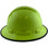 Pyramex Ridgeline Vented Lime Full Brim Style Hard Hat with Protective Edge