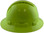 Pyramex Ridgeline Vented Lime Full Brim Style Hard Hat - 6 Point Suspensions 