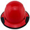 DAX Fiberglass Composite Hard Hat - Full Brim Factory Red with Edge
Front View
