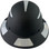 Actual Carbon Fiber Hard Hat - Full Brim Matte Black with Reflective Decal Kit Applied 
