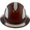 DAX Fiberglass Composite Hard Hat - Full Brim Natural Tan with Reflective White Decal Kit Applied
