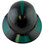 DAX Fiberglass Composite Hard Hat - Full Brim Black with Reflective Green Decal Kit Applied