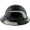 DAX Fiberglass Composite Hard Hat - Full Brim Black with Reflective White Decal Kit Applied