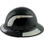 DAX Fiberglass Composite Hard Hat - Full Brim Black with Reflective White Decal Kit Applied
