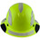 DAX Fiberglass Composite Hard Hat - Full Brim High-Viz Lime with Reflective White Decal Kit Applied