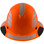 DAX Fiberglass Composite Hard Hat - Full Brim High-Viz Orange with Reflective White Decal Kit Applied