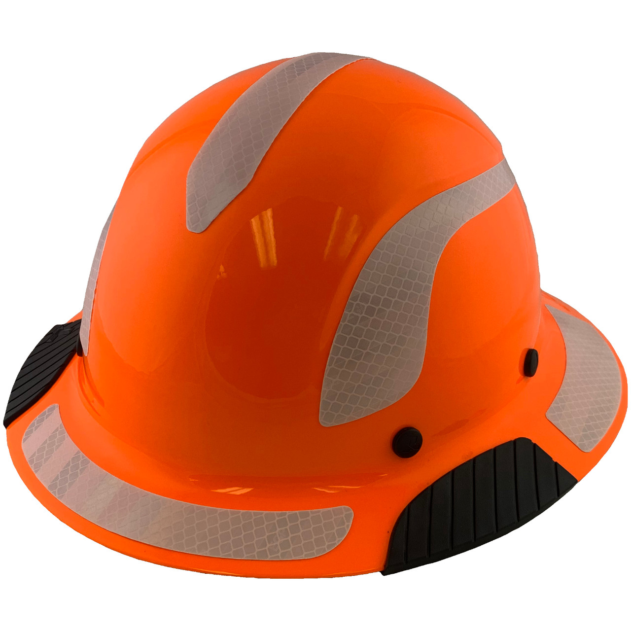 DAX Fiberglass Composite Hard Hat Full Brim HighViz Orange with