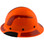 DAX Fiberglass Composite Hard Hat - Full Brim High-Viz Orange with Reflective Red Decal Kit Applied