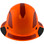 DAX Fiberglass Composite Hard Hat - Full Brim High-Viz Orange with Reflective Red Decal Kit Applied