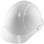 ERB Americana Cap Style Hard Hat with Ratchet Suspension and 4-Point Chinstrap - White oblique
