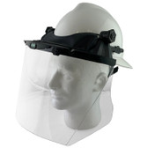 MSA Full Brim Hard Hat Face Shield Kit – White Hat w/ MSA Adapter and MSA Clear Faceshield