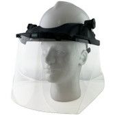 MSA Full Brim Hard Hat Face Shield Kit – White Hat w/ MSA Adapter and MSA Clear Faceshield