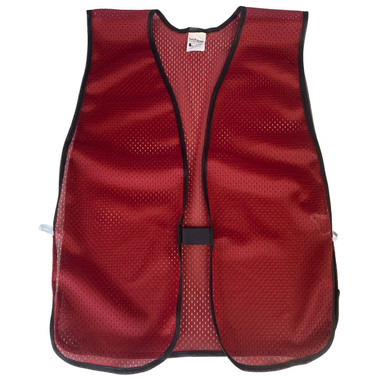 Cardinal Red Mesh Plain Safety Vest