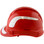 Pyramex Ridgeline Cap Style Hard Hats Red with White Reflective Decals Applied
