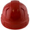 Pyramex Ridgeline Cap Style Hard Hats Red with Red Reflective Decals Applied