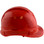 Pyramex Ridgeline Cap Style Hard Hats Red with Red Reflective Decals Applied