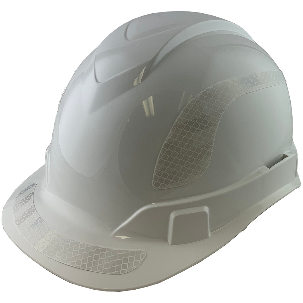 Pyramex Ridgeline Cap Style Hard Hats White with White Reflective