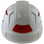 Pyramex Ridgeline Cap Style Hard Hats White with Red Reflective Decals Applied