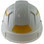 Pyramex Ridgeline Cap Style Hard Hats White with Yellow Reflective Decals Applied