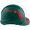 Pyramex Ridgeline Cap Style Hard Hats Green with Red Reflective Decals Applied