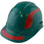 Pyramex Ridgeline Cap Style Hard Hats Green with Red Reflective Decals Applied