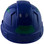 Pyramex Ridgeline Cap Style Hard Hats Blue with Green Reflective Decals Applied