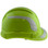 Pyramex Ridgeline Cap Style Hard Hats Lime with White Reflective Decals Applied