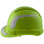 Pyramex Ridgeline Cap Style Hard Hats Lime with White Reflective Decals Applied