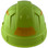 Pyramex Ridgeline Cap Style Hard Hats Lime with Yellow Reflective Decals Applied