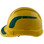 Pyramex Ridgeline Cap Style Hard Hats Yellow with Green Reflective Decals Applied