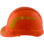 Pyramex Ridgeline Cap Style Hard Hats Orange with Yellow Reflective Decals Applied