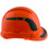 Pyramex Ridgeline Cap Style Hard Hats Orange with Green Reflective Decals Applied