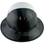 Actual Carbon Fiber Hard Hat - Full Brim 5050 Camo Black and White with Protective Edge