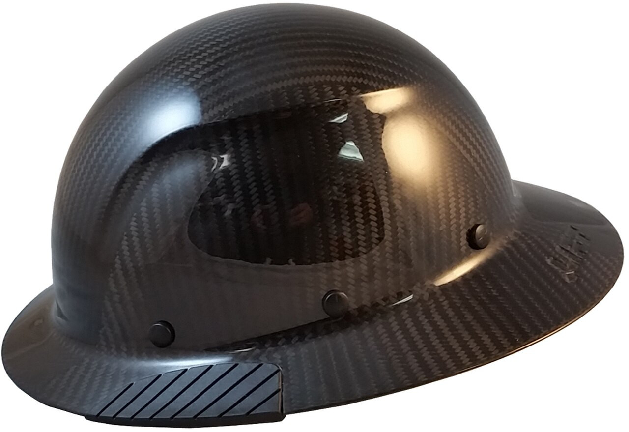 Download Actual Carbon Fiber Hard Hat - Full Brim Glossy Black