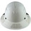Actual Carbon Fiber Hard Hat - Full Brim White with Reflective White Decal Kit Applied